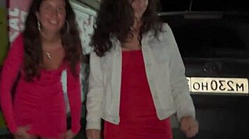 Two Teens Squirt Publicly Near Car For Intense Orgasm