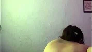 Wife touches herself with vibrator, showing big tits and ass