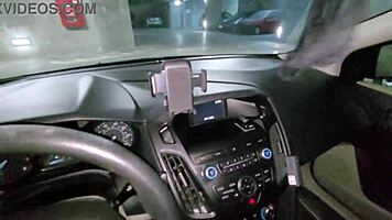 Unprotected Public Sex in Car with Sexy Stranger Blowjob!