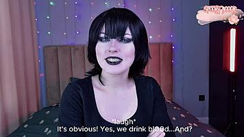 Naughty Vampire Girl Mavis Dracula Craves More Cum After Tasting Your Sperm in Wild Fetish Scene