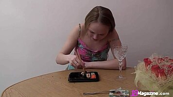 Bianca Looks Stunning While Eating Sushi, But Her Redhead Heat Steals the Show