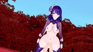 this genshin impact hentai has you having sex with raiden shogun in pov. real voice makes it intense.