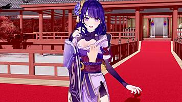 this genshin impact hentai has you having sex with raiden shogun in pov. real voice makes it intense.