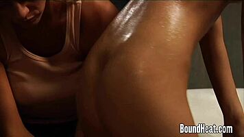 Hey, gorgeous lesbian slave gets bathed and punished by dominant mistress.