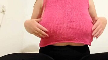 Cowgirl Plays with Boobs