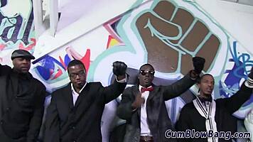 so, wanna see this teen get drenched in cum during a blowbang?