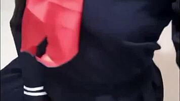 Is petite latina teen 18+ recording her sexy body with big ass and tight pussy?