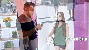 Teen slave in bdsm scenario won't complain or get pregnant like a real girl