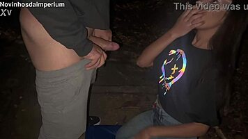 Public banging almost caught by cops, so risky!