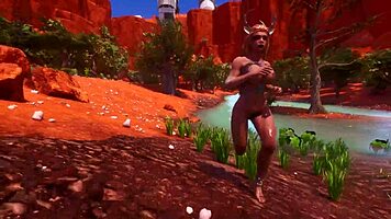 Wildlife Sandbox: Fit Faun Guides Farmer Girl's Wet Lesson