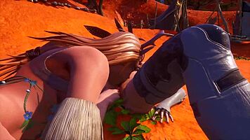 Wildlife Sandbox: Fit Faun Guides Farmer Girl's Wet Lesson