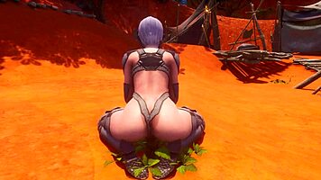 Wildlife Sandbox: Fit Faun Guides Farmer Girl's Wet Lesson