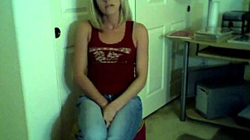 Naughty Blonde Cute Girl Teases with Natural Tits on Homemade Webcam Sex Tape