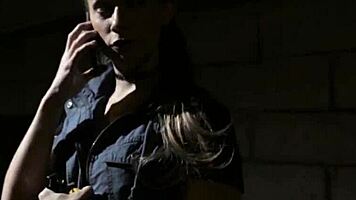 Bigtitted Beauty Licks Petite Pussy in Lesbian Oral Scene.