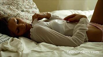 Anjelica Fingers Her Shaved Pussy With A Vibrator Until She Orgasms