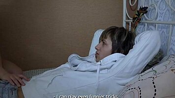 Crazy teen cuckolds her old man with intense blowjob and creampie