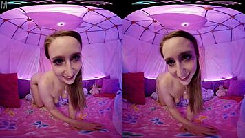 vrallure in her pillow palace with toys 😍