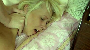 Little blonde teen 18+ takes big cock in tiny 18+ ass