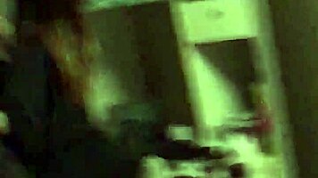 Young woman in dorm gives interracial blowjob