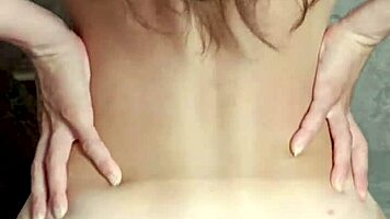 Hot brunette rides cock hard. Gets tight ass creampied close-up!