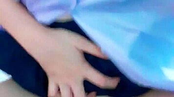 new clip, huh? watch nong muay ride cock raw in school uniform after class, parents away, pussy dripping on shaft, ends with creampie