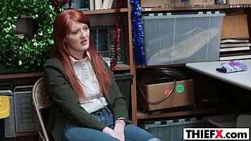 I caught tiny redhead Krystal Orchid stealing.