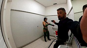 jade cosplay in bathroom halloween