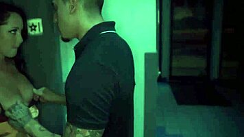 Teen in public bondage and humiliation near a cash machine for extreme domination