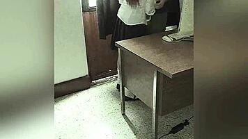 Mexican Colegiala Fucked by Teacher in Office for Better Grades