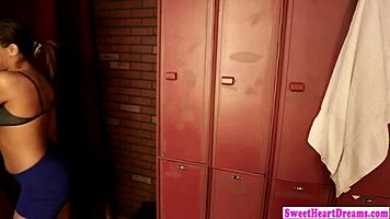 bigass teen sapphos lick pussy on couch in lesbian scene
