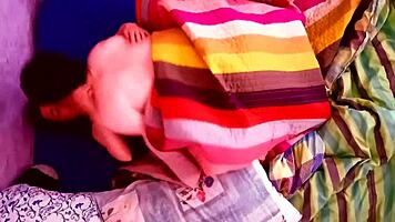 young latin couple fucks hard top view