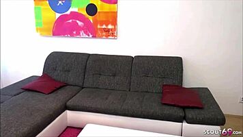 German teen caught RIDING big cock, helped to CUM in college