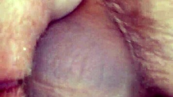 Real couple's epic slip and stretch with huge clit