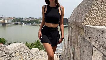 I love public masturbation and flashing leading to pov blowjob