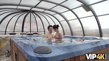 angie moon is happy to be girlfriend of older talented lover, what a perfect match!