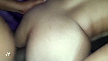 Brazilian Latina Amateur Bent Over For Interracial Cumshot On Big Ass.