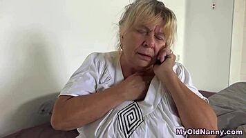 yo, granny nanny getting wild with lesbian action 😜