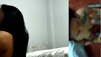 stepsister with small mouth swallows whole cock intensely