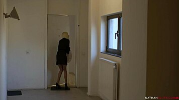 Stranded petite woman gets locksmith help for payment