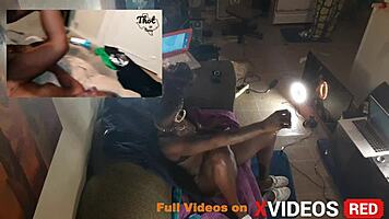 screwed amateur ebony gets hardcore creampie in petite pov session