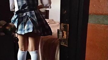stepsister gets naughty with wet pussy and cum