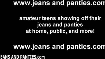 I think my new skinny jeans might be a little too tight for this teen babe