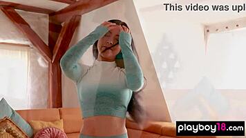 Chloe Rose strips naked during yoga