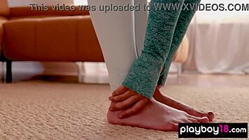 Chloe Rose strips naked during yoga