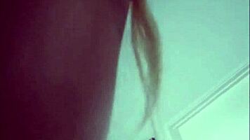 my horny skinny step sister gives me a blowjob before we fuck.