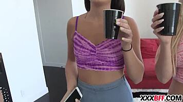 best friends enjoy lesbian party vibes