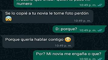 La puta Vero, my girlfriend's friend, texts me secretly