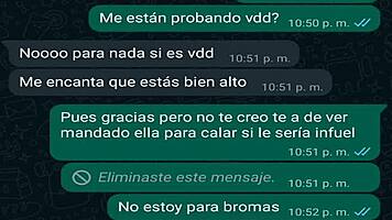 La puta Vero, my girlfriend's friend, texts me secretly