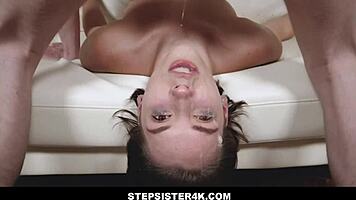 cute stepsister natalie porkman does pov blowjob and ass licking