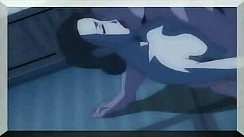 Horny anime ecchi intensely gives titjob to teacher before anal creampie